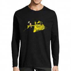 T-shirt homme manches longues noir Ecolo-sceptique (Laul,Ecologie)