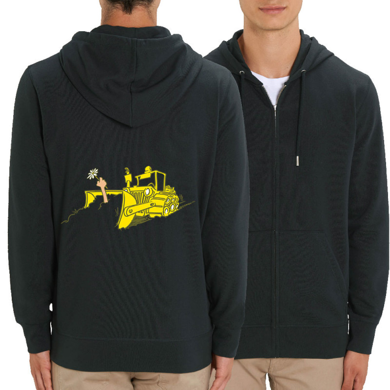 Sweat homme zippé à capuche coton bio noir Ecolo-sceptique (Laul,Ecologie)