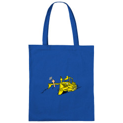 Sac shopping en toile bleu royal Ecolo-sceptique (Laul,Ecologie)