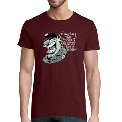 T-shirt homme coton bio bordeaux Marrez-vous (Laul)