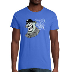 T-shirt homme coton bio bleu royal Marrez-vous (Laul)
