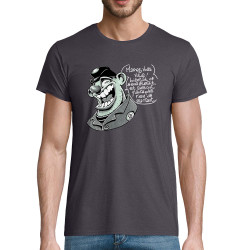 T-shirt homme coton bio gris souris Marrez-vous (Laul)