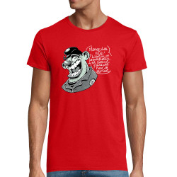 T-shirt homme coton bio rouge Marrez-vous (Laul)
