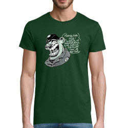 T-shirt homme coton bio vert bouteillle Marrez-vous (Laul)