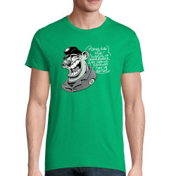 T-shirt homme coton bio vert prairie Marrez-vous (Laul)
