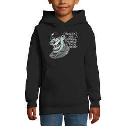 Sweat enfant à capuche noir Marrez-vous (Laul)