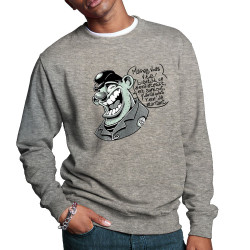 Sweat homme col rond gris chiné Marrez-vous (Laul)