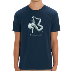 T-shirt homme coton bio bleu marine Ça sera sans moi (Laul)
