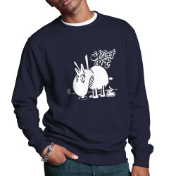 Sweat homme col rond bleu marine Street Art (Laul,Animaux,Humour)