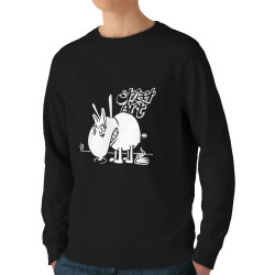 Sweat homme bio col rond noir Street Art (Laul,Animaux,Humour)