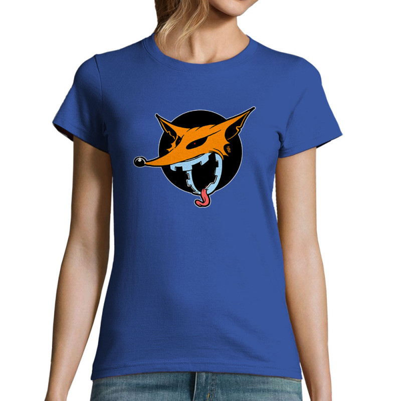 T-shirt femme bleu royal A belles dents (Laul,Animaux)