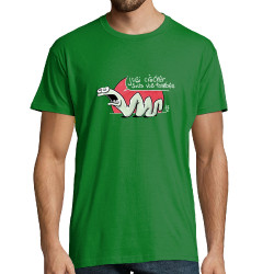 Tee-shirt homme vert prairie Asticot (Laul,Animaux)