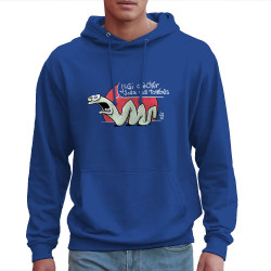 Sweat homme à capuche bleu royal Asticot (Laul,Animaux)