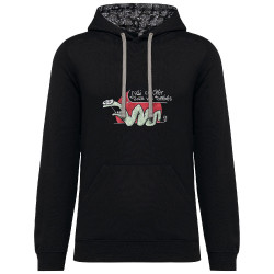 Sweat capuche à motifs unisexe noir et têtes de mort mexicaines Asticot (Laul,Animaux)