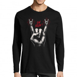 T-shirt homme manches longues noir Oh Yeah (Ted Boundy,Rock & Punk)