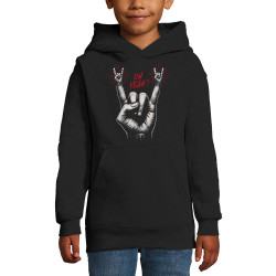 Sweat enfant à capuche noir Oh Yeah (Ted Boundy,Rock & Punk)
