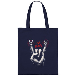 Sac shopping en toile bleu marine Oh Yeah (Ted Boundy,Rock & Punk)