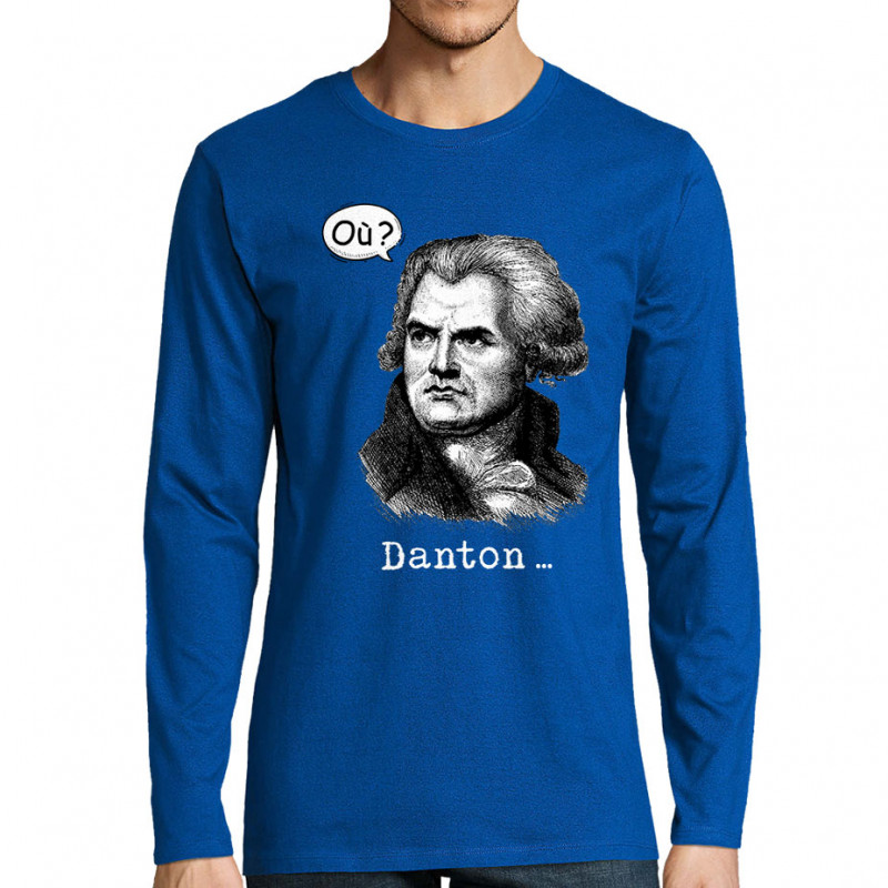 T-shirt homme manches longues bleu royal Danton (Gondrax,Humour)