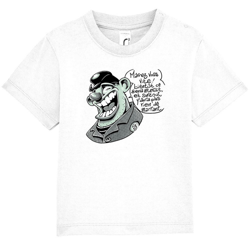 T-shirt bébé blanc Marrez-vous (Laul)