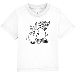 T-shirt bébé blanc Street Art (Laul,Animaux,Humour)