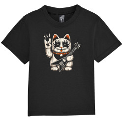 T-shirt bébé noir Manekiss Neko (Ted Boundy,Animaux,Chats,Rock & Punk)
