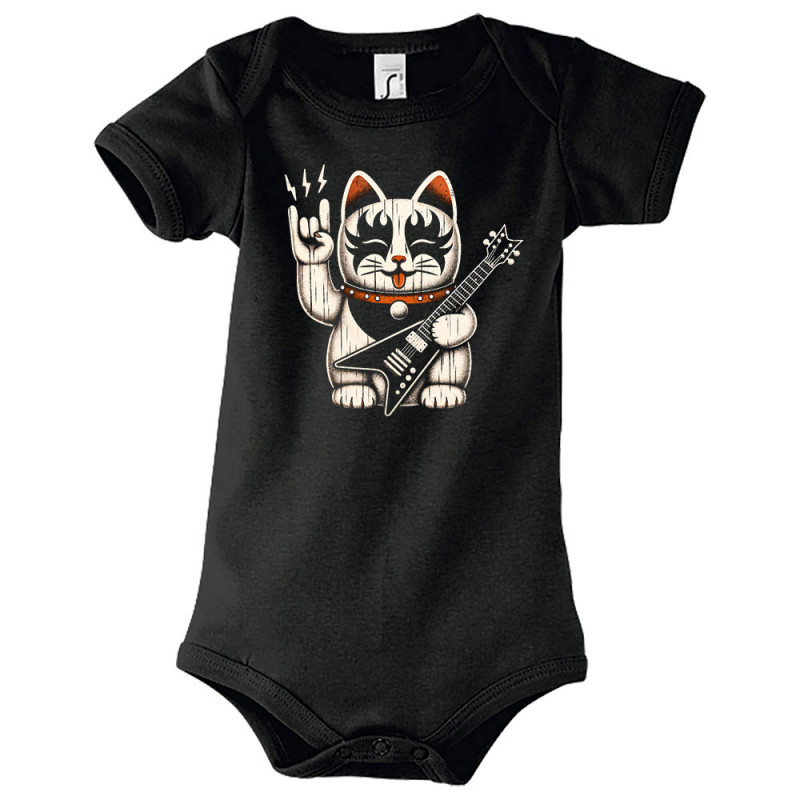 Body bébé noir Manekiss Neko (Ted Boundy,Animaux,Chats,Rock & Punk)