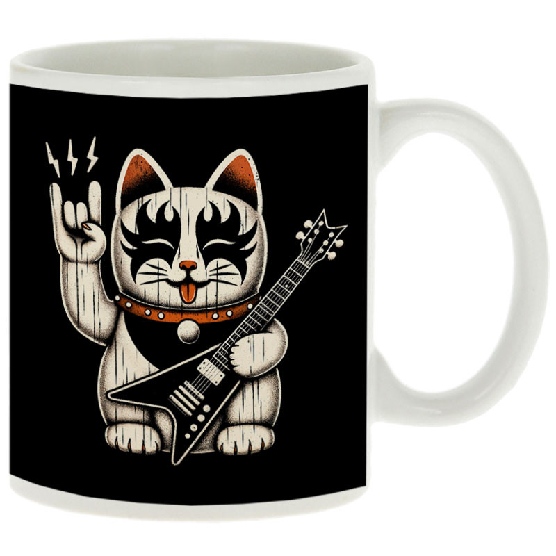 Mug blanc Manekiss Neko (Ted Boundy,Animaux,Chats,Rock & Punk)