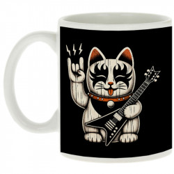 Mug blanc Manekiss Neko (Ted Boundy,Animaux,Chats,Rock & Punk)