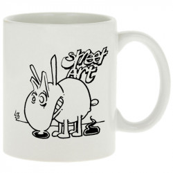 Mug blanc Street Art (Laul,Animaux,Humour)