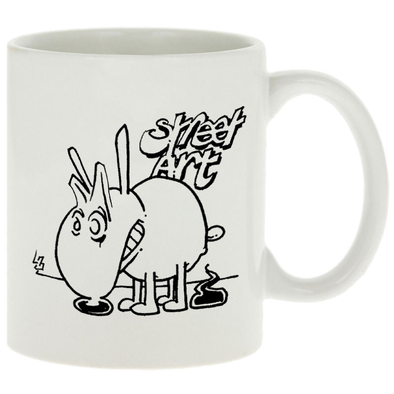 Mug blanc Street Art (Laul,Animaux,Humour)