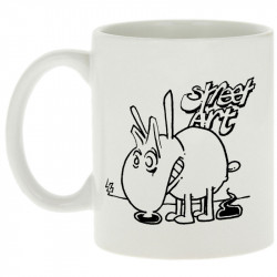 Mug blanc Street Art (Laul,Animaux,Humour)