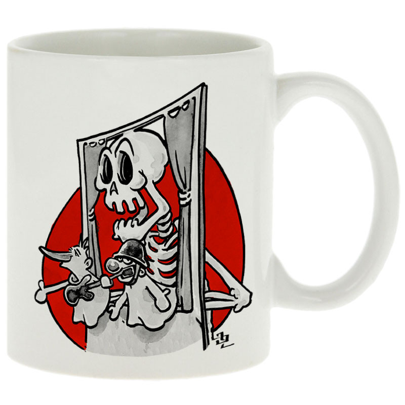 Mug blanc Danse la mort (Laul,Têtes de morts)