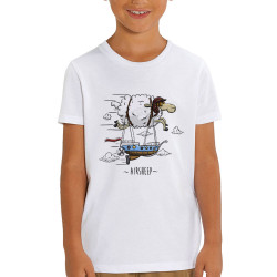 T-shirt enfant coton bio blanc Airsheep (Mr Mouton,Animaux)