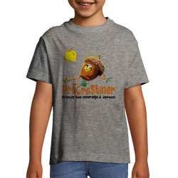 T-shirt enfant gris chiné Procrastiner (Zewa,Humour)