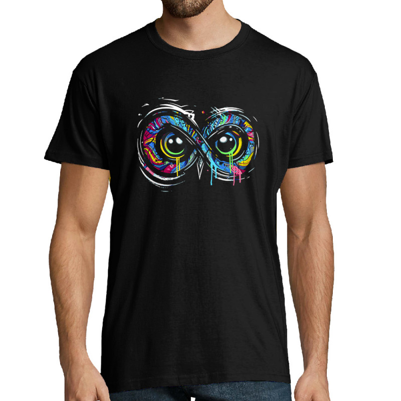 Tee-shirt homme noir Infiniment chouette (Zewa,Animaux)