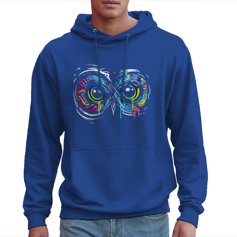Sweat homme à capuche bleu royal Infiniment chouette (Zewa,Animaux)