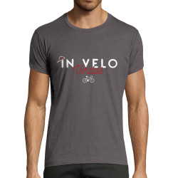 T-shirt homme fit gris foncé In vélo veritas (Ptit Mytho,Vélo)
