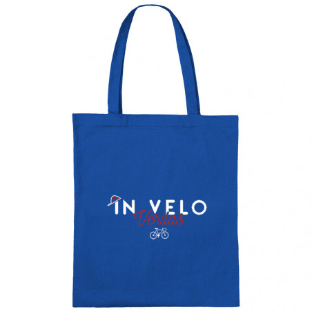 Sac shopping en toile bleu royal In vélo veritas (Ptit Mytho,Vélo)