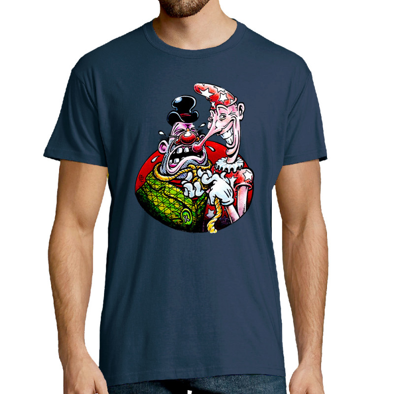 Tee-shirt homme bleu denim Cravate (Laul)