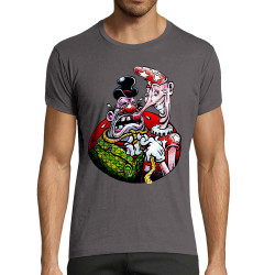 T-shirt homme fit gris foncé Cravate (Laul)