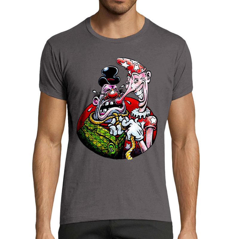 T-shirt homme fit gris foncé Cravate (Laul)