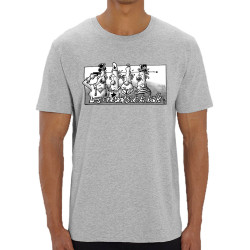 T-shirt homme coton bio gris chiné Les enfants de la balle (Laul)