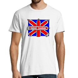 Tee-shirt homme blanc United Condom (Laul,Humour)