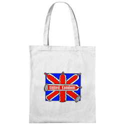 Sac shopping en toile blanc United Condom (Laul,Humour)
