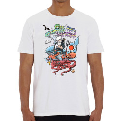 T-shirt homme coton bio blanc Free Captain Paul Watson (Mr Mouton,Animaux,Slogans engagés)