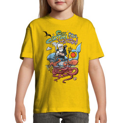 T-shirt enfant jaune Free Captain Paul Watson (Mr Mouton,Animaux,Slogans engagés)
