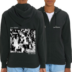 Sweat femme zippé à capuche coton bio noir Les Thugs - On Strike (Les Thugs)