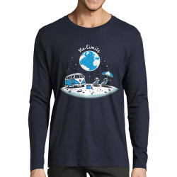 T-shirt homme manches longues bleu marine No Limit (Ted Boundy,Humour)