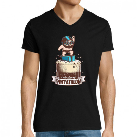 T-shirt homme col V...