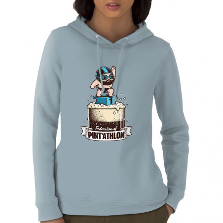 Sweat femme à capuche coton...